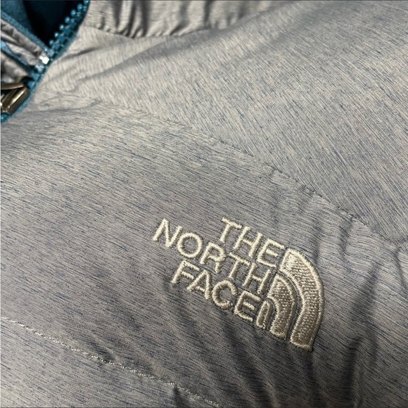 The North Face Nuptse jacket puffer coat 700 goose down xs gray blue - Picture 7 of 9